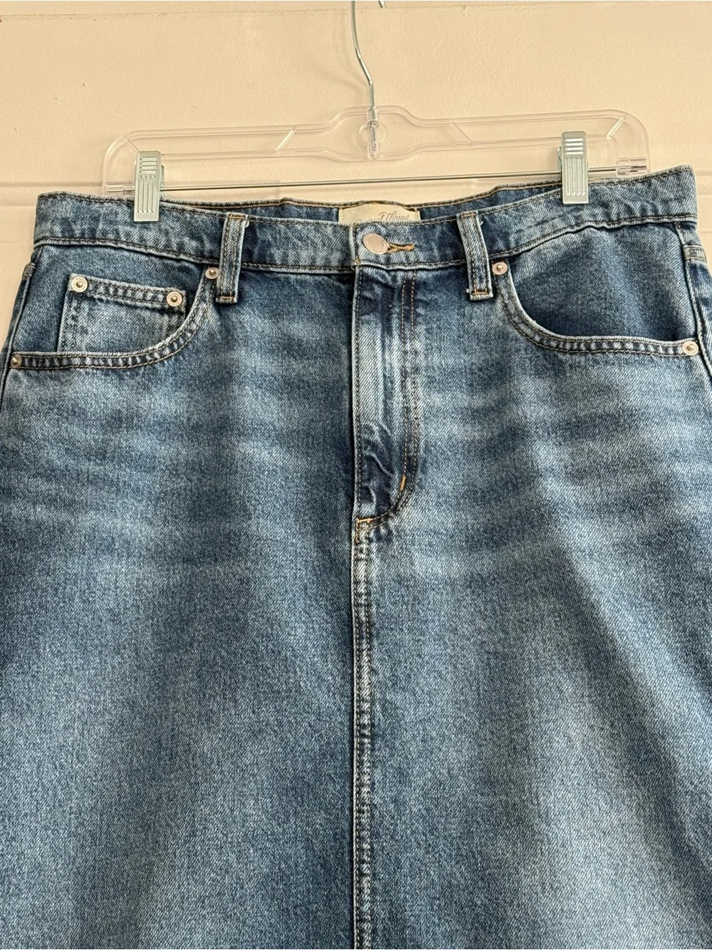 SKIRT  Universal Thread Blue Denim Flare Maxi Skirt